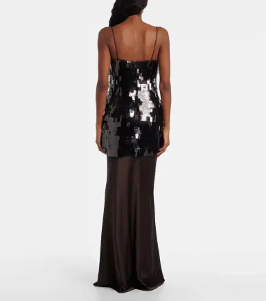 Staud Mesa sequined satin gown | Thumbnail 5 Staud Mesa sequined satin gown | Thumbnail 5