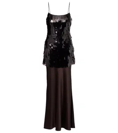 Staud Mesa sequined satin gown | Thumbnail 1 Staud Mesa sequined satin gown | Thumbnail 1