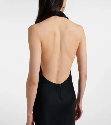 Staud Poppi draped halterneck silk-blend gown | Thumbnail 5 Staud Poppi draped halterneck silk-blend gown | Thumbnail 5