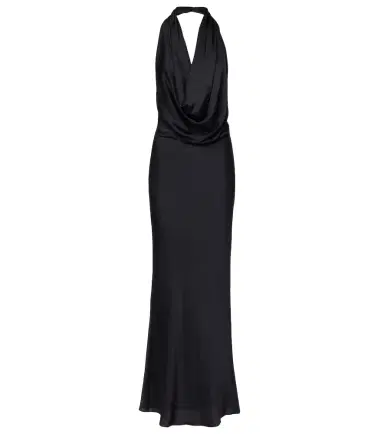 Staud Poppi draped halterneck silk-blend gown | Thumbnail 1 Staud Poppi draped halterneck silk-blend gown | Thumbnail 1