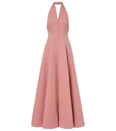 Staud Stella halterneck cotton-blend gown | Thumbnail 1 Staud Stella halterneck cotton-blend gown | Thumbnail 1
