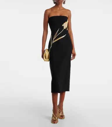 Staud Brooke embellished strapless midi dress | Thumbnail 2 Staud Brooke embellished strapless midi dress | Thumbnail 2