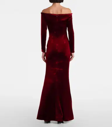Roland Mouret Off-shoulder velvet gown | Thumbnail 6 Roland Mouret Off-shoulder velvet gown | Thumbnail 6