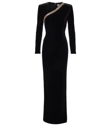 Roland Mouret Embellished velvet gown | Thumbnail 1 Roland Mouret Embellished velvet gown | Thumbnail 1