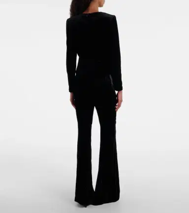 Roland Mouret Asymmetric embellished velvet top | Thumbnail 2 Roland Mouret Asymmetric embellished velvet top | Thumbnail 2