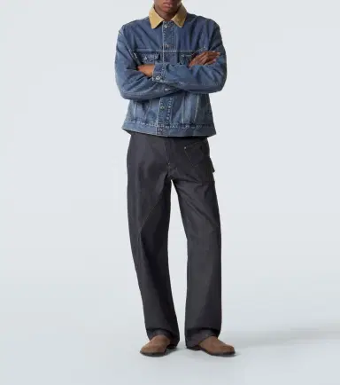 JW Anderson Corduroy-trimmed denim jacket | Thumbnail 3 JW Anderson Corduroy-trimmed denim jacket | Thumbnail 3