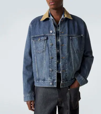 JW Anderson Corduroy-trimmed denim jacket | Thumbnail 4 JW Anderson Corduroy-trimmed denim jacket | Thumbnail 4