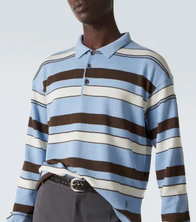 JW Anderson Striped cotton and wool-blend polo shirt | Thumbnail 5 JW Anderson Striped cotton and wool-blend polo shirt | Thumbnail 5