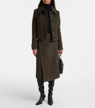 Proenza Schouler Kinsley wool-blend twill bouclé jacket | Thumbnail 6 Proenza Schouler Kinsley wool-blend twill bouclé jacket | Thumbnail 6