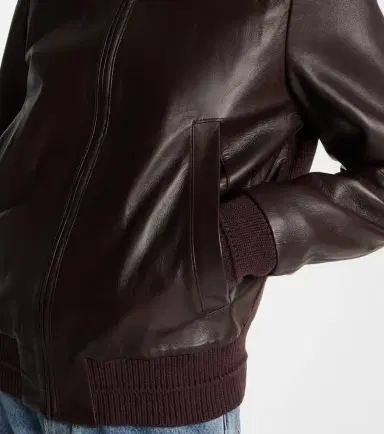 Proenza Schouler Elenora wool-trimmed leather jacket | Thumbnail 3 Proenza Schouler Elenora wool-trimmed leather jacket | Thumbnail 3