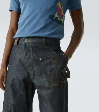 JW Anderson Twisted embroidered cotton wide-leg jeans | Thumbnail 2 JW Anderson Twisted embroidered cotton wide-leg jeans | Thumbnail 2