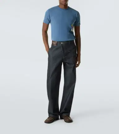 JW Anderson Twisted embroidered cotton wide-leg jeans | Thumbnail 6 JW Anderson Twisted embroidered cotton wide-leg jeans | Thumbnail 6