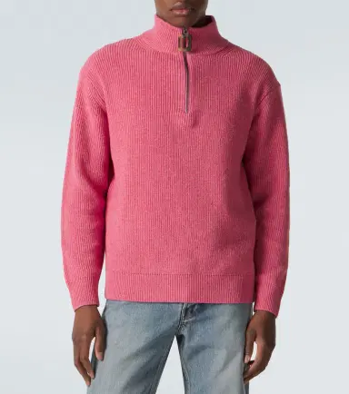 JW Anderson Wool and cotton half-zip sweater | Thumbnail 4 JW Anderson Wool and cotton half-zip sweater | Thumbnail 4