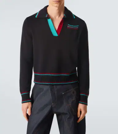 JW Anderson Cotton, cashmere, and wool polo sweater | Thumbnail 6 JW Anderson Cotton, cashmere, and wool polo sweater | Thumbnail 6