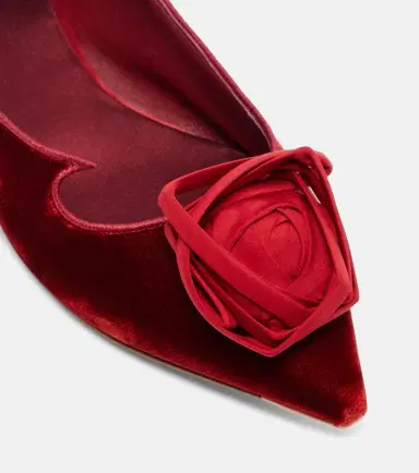 Roger Vivier Rose Vivier velvet ballet flats | Thumbnail 3 Roger Vivier Rose Vivier velvet ballet flats | Thumbnail 3