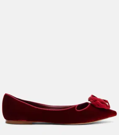 Roger Vivier Rose Vivier velvet ballet flats | Thumbnail 4 Roger Vivier Rose Vivier velvet ballet flats | Thumbnail 4