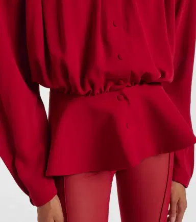 Mugler re/edit Hiver Russe crêpe twill blouse | Thumbnail 4 Mugler re/edit Hiver Russe crêpe twill blouse | Thumbnail 4