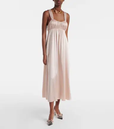 Chloé Chloé Silk midi dress | Thumbnail 4 Chloé Chloé Silk midi dress | Thumbnail 4