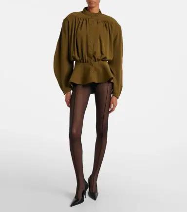 Mugler re/edit Hiver Russe crêpe twill blouse | Thumbnail 2 Mugler re/edit Hiver Russe crêpe twill blouse | Thumbnail 2