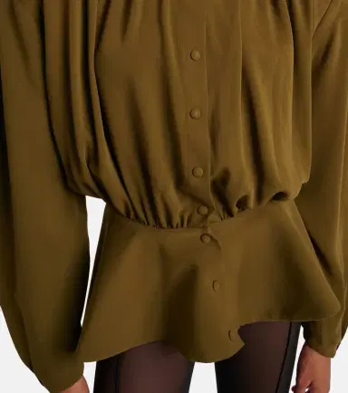 Mugler re/edit Hiver Russe crêpe twill blouse | Thumbnail 3 Mugler re/edit Hiver Russe crêpe twill blouse | Thumbnail 3