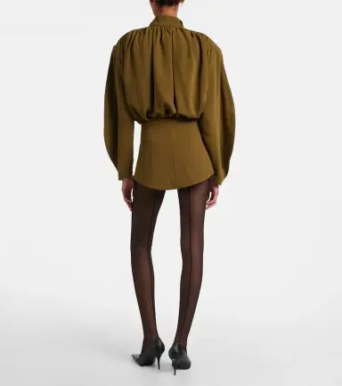 Mugler re/edit Hiver Russe crêpe twill blouse | Thumbnail 4 Mugler re/edit Hiver Russe crêpe twill blouse | Thumbnail 4