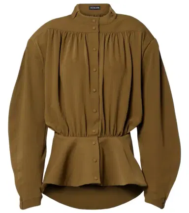 Mugler re/edit Hiver Russe crêpe twill blouse | Thumbnail 1 Mugler re/edit Hiver Russe crêpe twill blouse | Thumbnail 1