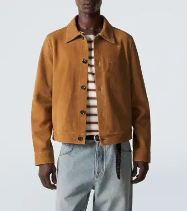 Ami Paris Suede blouson jacket | Thumbnail 4 Ami Paris Suede blouson jacket | Thumbnail 4