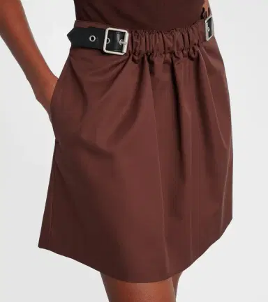 Loewe Belted cotton and silk twill miniskirt | Thumbnail 2 Loewe Belted cotton and silk twill miniskirt | Thumbnail 2