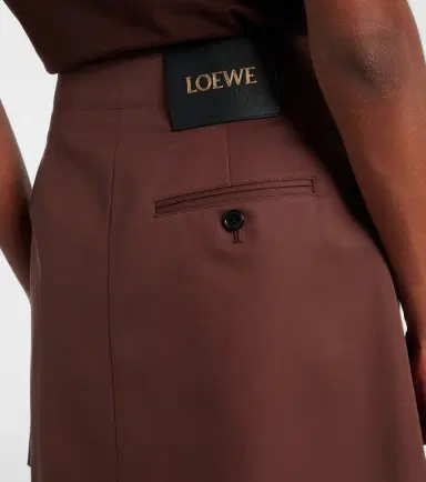 Loewe Belted cotton and silk twill miniskirt | Thumbnail 4 Loewe Belted cotton and silk twill miniskirt | Thumbnail 4