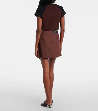 Loewe Belted cotton and silk twill miniskirt | Thumbnail 5 Loewe Belted cotton and silk twill miniskirt | Thumbnail 5