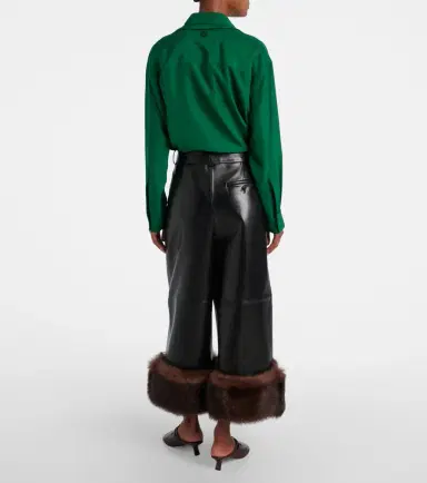 Loewe Leather wide-leg pants | Thumbnail 4 Loewe Leather wide-leg pants | Thumbnail 4
