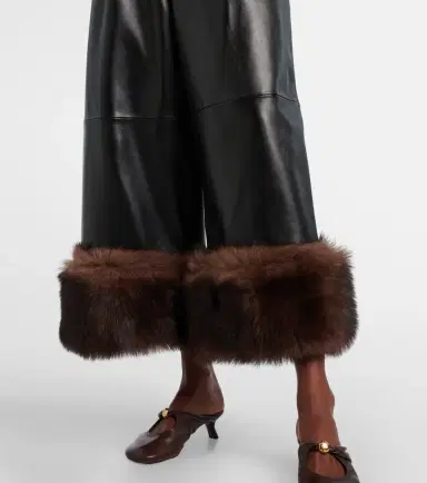 Loewe Leather wide-leg pants | Thumbnail 6 Loewe Leather wide-leg pants | Thumbnail 6
