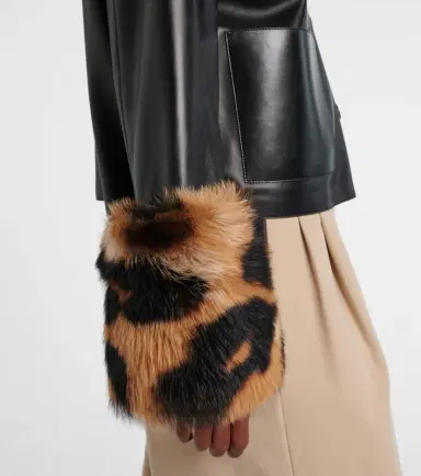Loewe Shearling-trimmed leather jacket | Thumbnail 4 Loewe Shearling-trimmed leather jacket | Thumbnail 4