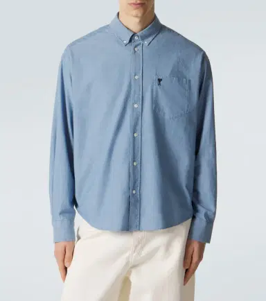 Ami Paris Ami de Caur cotton chambray shirt | Thumbnail 3 Ami Paris Ami de Caur cotton chambray shirt | Thumbnail 3
