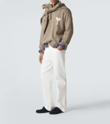 Ami Paris Ami De Caur wool and cotton sweater | Thumbnail 3 Ami Paris Ami De Caur wool and cotton sweater | Thumbnail 3
