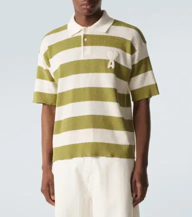 Ami Paris Ami De Caur striped cotton polo shirt | Thumbnail 2 Ami Paris Ami De Caur striped cotton polo shirt | Thumbnail 2