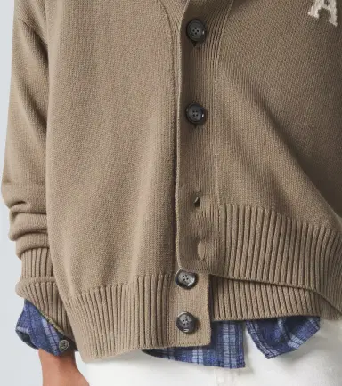 Ami Paris Ami de Caur wool and cotton cardigan | Thumbnail 3 Ami Paris Ami de Caur wool and cotton cardigan | Thumbnail 3