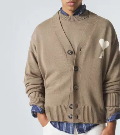 Ami Paris Ami de Caur wool and cotton cardigan | Thumbnail 5 Ami Paris Ami de Caur wool and cotton cardigan | Thumbnail 5