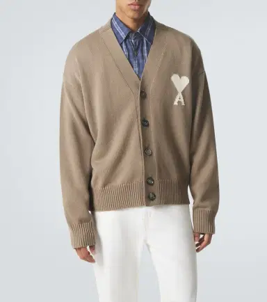 Ami Paris Ami de Caur wool and cotton cardigan | Thumbnail 6 Ami Paris Ami de Caur wool and cotton cardigan | Thumbnail 6