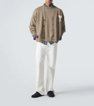 Ami Paris Ami de Caur wool and cotton cardigan | Thumbnail 7 Ami Paris Ami de Caur wool and cotton cardigan | Thumbnail 7