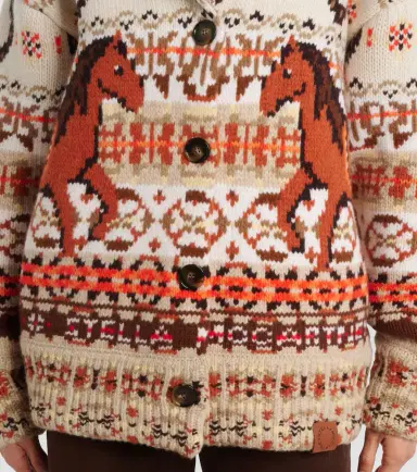 Stella McCartney Intarsia oversized virgin wool cardigan | Thumbnail 4 Stella McCartney Intarsia oversized virgin wool cardigan | Thumbnail 4
