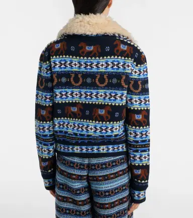 Stella McCartney Intarsia virgin wool zip-up cardigan | Thumbnail 3 Stella McCartney Intarsia virgin wool zip-up cardigan | Thumbnail 3