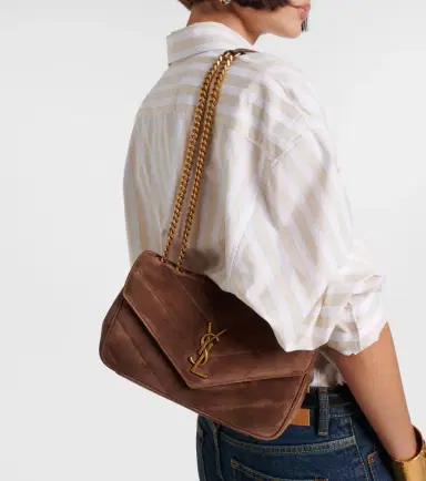 Saint Laurent Loulou Small matelassé suede shoulder bag | Thumbnail 6 Saint Laurent Loulou Small matelassé suede shoulder bag | Thumbnail 6
