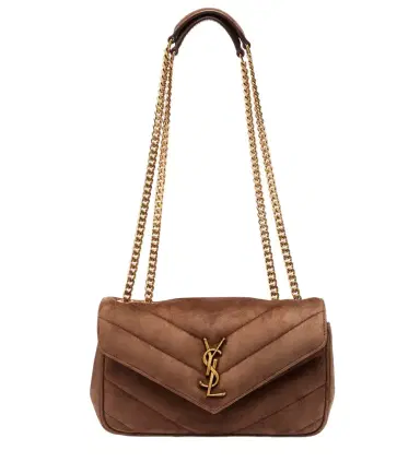 Saint Laurent Loulou Small matelassé suede shoulder bag | Thumbnail 1 Saint Laurent Loulou Small matelassé suede shoulder bag | Thumbnail 1