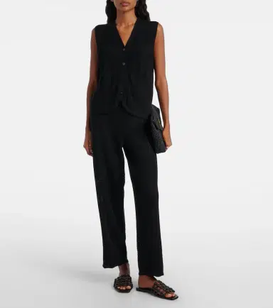 Eres Alliage pointelle wool and cashmere wide-leg pants | Thumbnail 2 Eres Alliage pointelle wool and cashmere wide-leg pants | Thumbnail 2