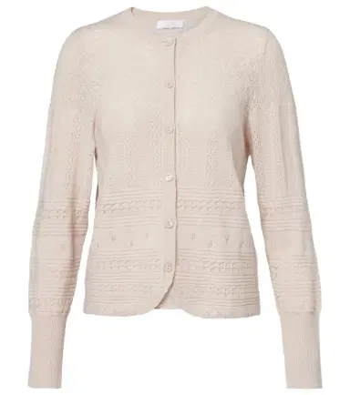 Eres Trio pointelle wool and cashmere cardigan | Thumbnail 1 Eres Trio pointelle wool and cashmere cardigan | Thumbnail 1