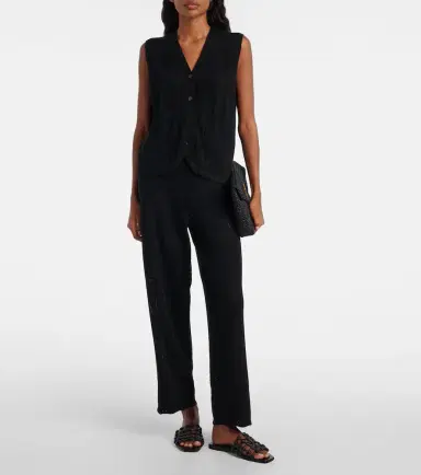 Eres Mixte pointelle wool and cashmere sweater vest | Thumbnail 2 Eres Mixte pointelle wool and cashmere sweater vest | Thumbnail 2