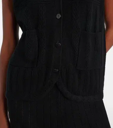 Eres Mixte pointelle wool and cashmere sweater vest | Thumbnail 5 Eres Mixte pointelle wool and cashmere sweater vest | Thumbnail 5