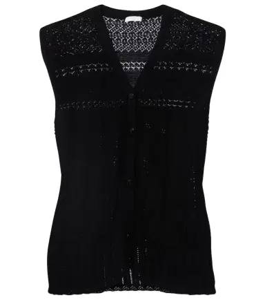 Eres Mixte pointelle wool and cashmere sweater vest | Thumbnail 1 Eres Mixte pointelle wool and cashmere sweater vest | Thumbnail 1