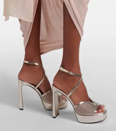 Jimmy Choo Karli 125 mesh and leather platform sandals | Thumbnail 6 Jimmy Choo Karli 125 mesh and leather platform sandals | Thumbnail 6